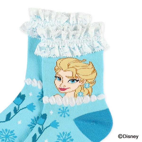 キッズクルーソックス（アナと雪の女王・エルサ）