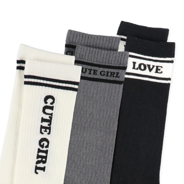 3足組キッズハイソックス（スポーツロゴ）