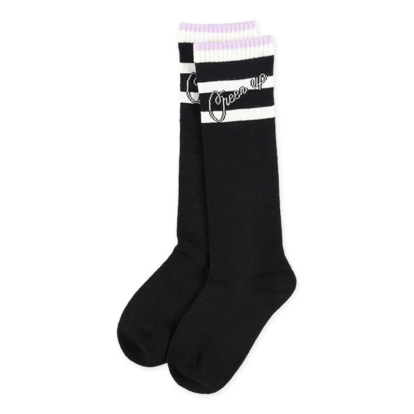 3足組キッズハイソックス（チェックロゴ）