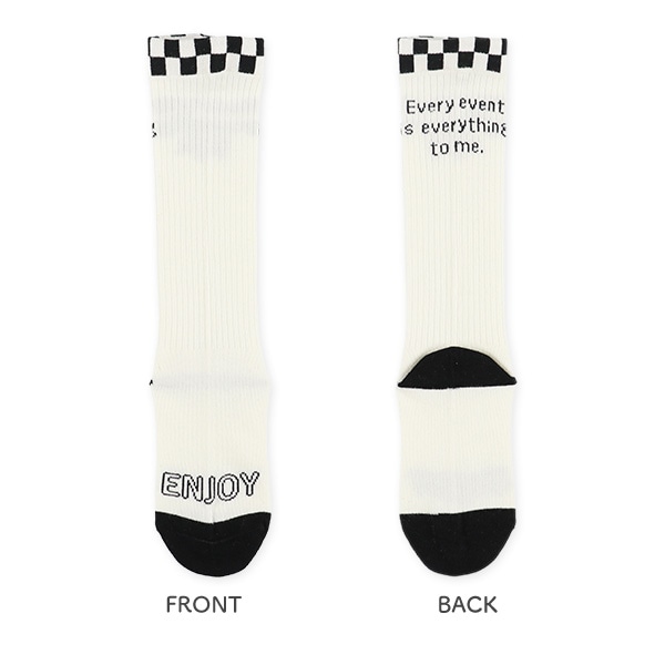 3足組キッズハイソックス（チェックロゴ）