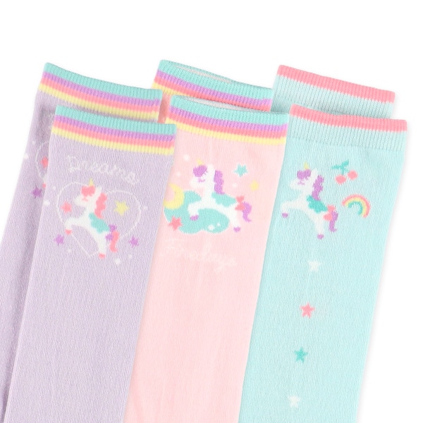 3足組キッズハイソックス（ユニコーン）