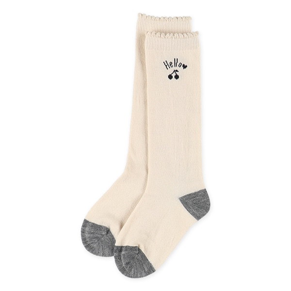 3足組キッズハイソックス（ハート）