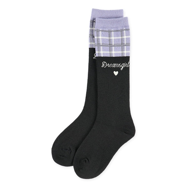 3足組キッズハイソックス（サイドロゴくすみ）