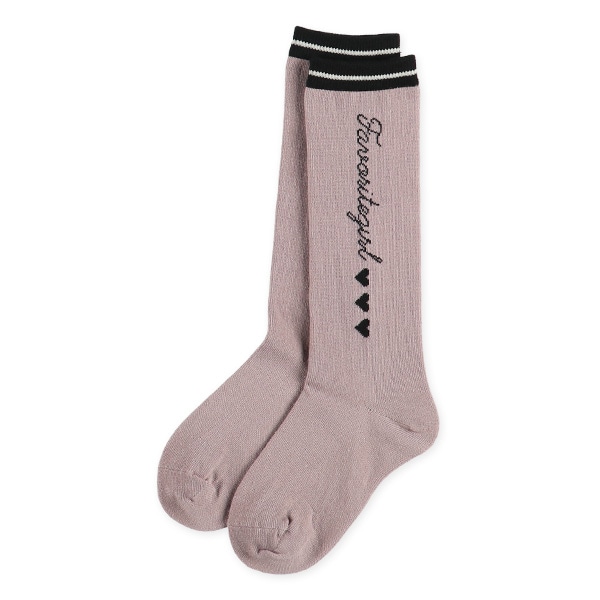 3足組キッズハイソックス（サイドロゴくすみ）