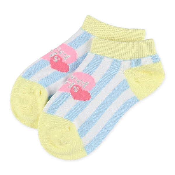 3足組キッズローカットソックス（ラブリーハート）