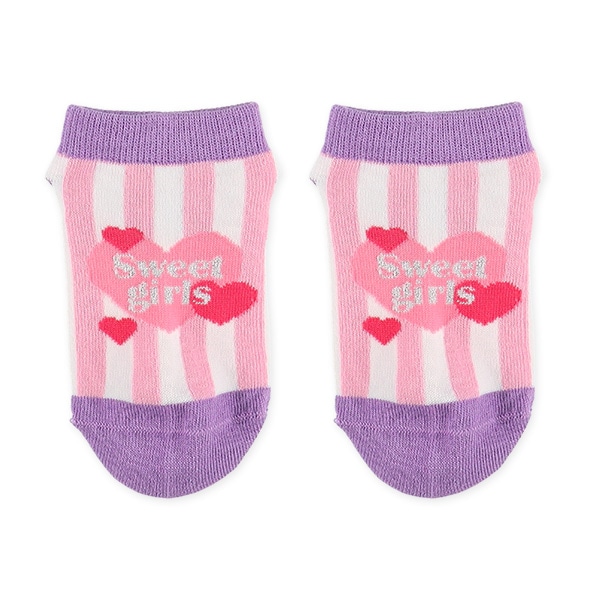 3足組キッズローカットソックス（ラブリーハート）