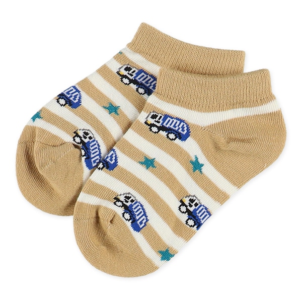 3足組キッズローカットソックス（くるま）
