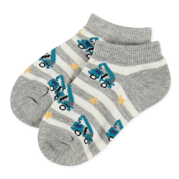 3足組キッズローカットソックス（くるま）