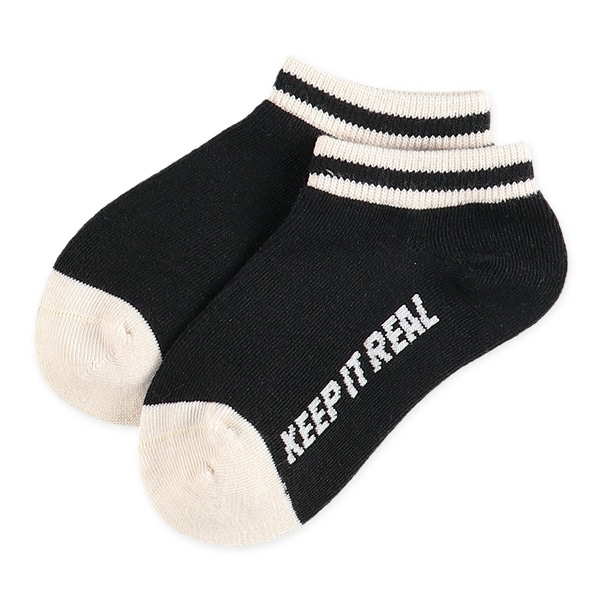 3足組キッズローカットソックス（シンプル・ストリート）