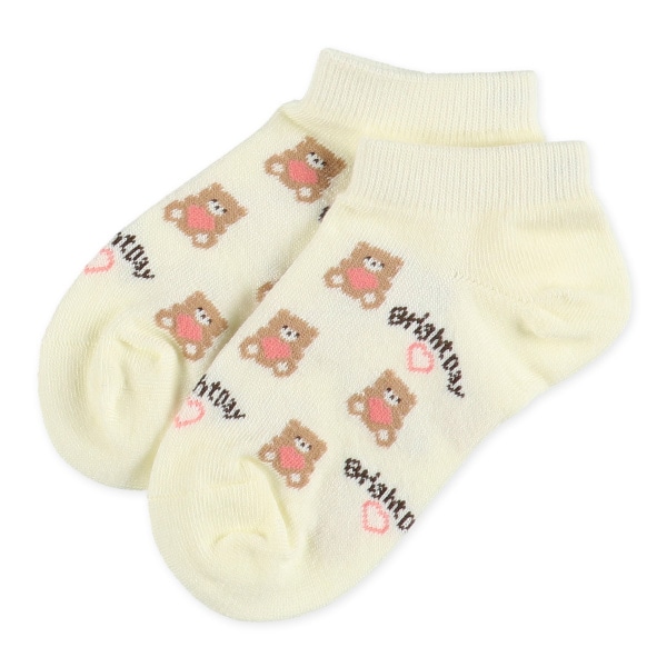3足組キッズローカットソックス（くま）