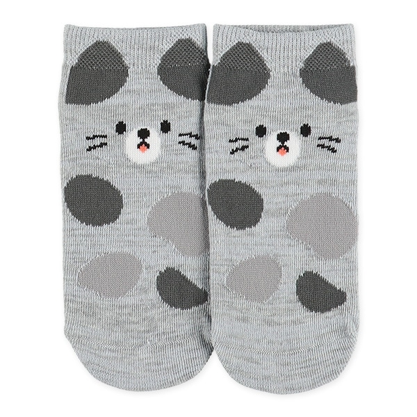 3足組キッズローカットソックス（丸ごと三毛猫）