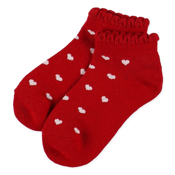 3足組キッズローカットソックス（ハート）