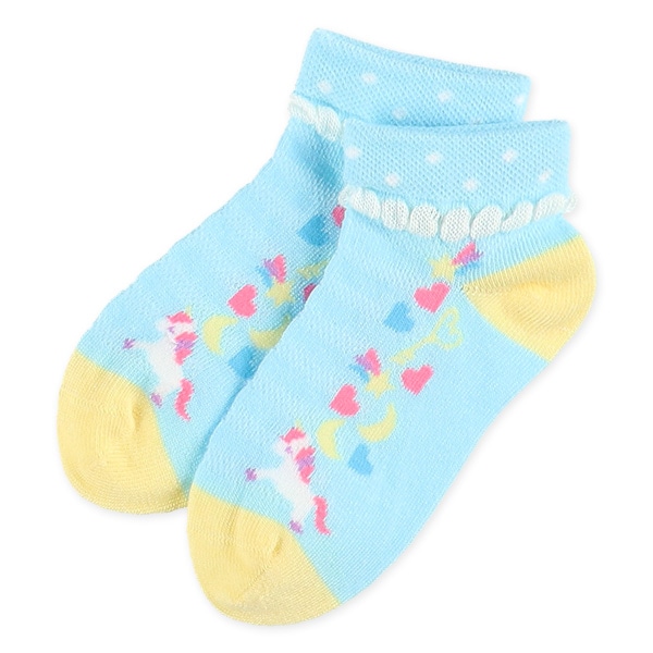 3足組キッズローカットソックス（ユニコーン）