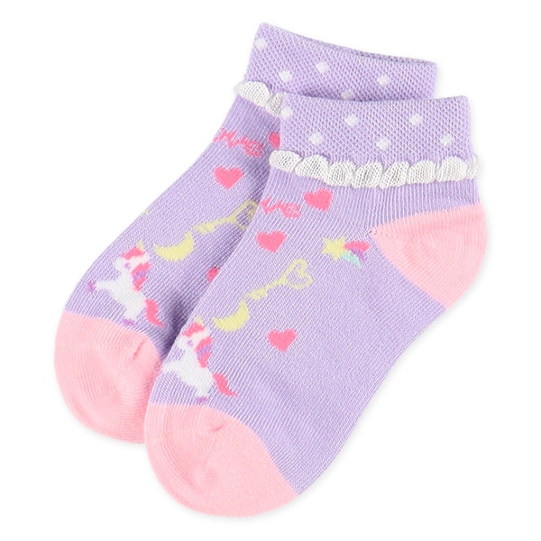 3足組キッズローカットソックス（ユニコーン）