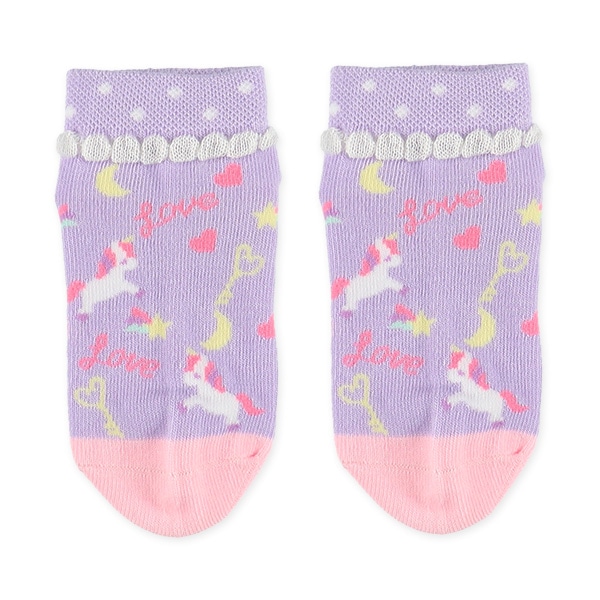 3足組キッズローカットソックス（ユニコーン）