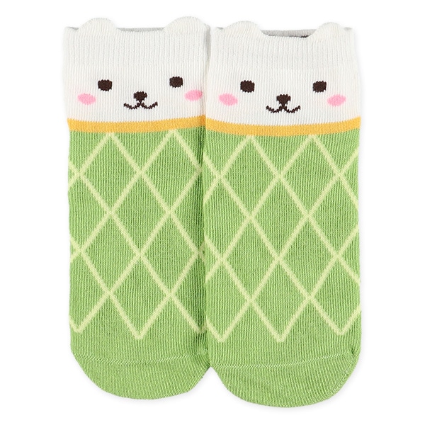 3足組キッズローカットソックス（フルーツ立体・いっしょ）