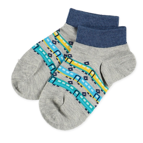 3足組キッズローカットソックス（電車）