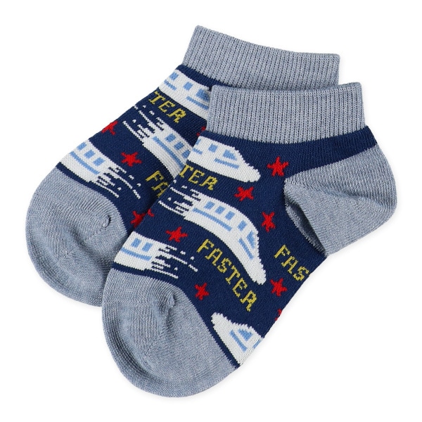 3足組キッズローカットソックス（電車）