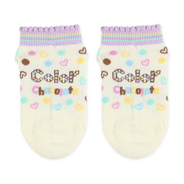 3足組キッズローカットソックス（チョコ）