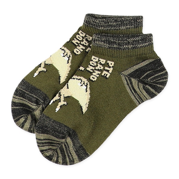 3足組キッズローカットソックス（ラメ恐竜）