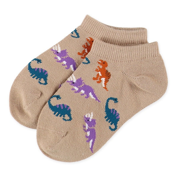 3足組キッズローカットソックス（恐竜）