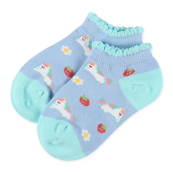3足組キッズローカットソックス（ユニコーン）