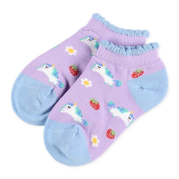 3足組キッズローカットソックス（ユニコーン）