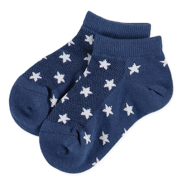 3足組キッズローカットソックス（星総柄）