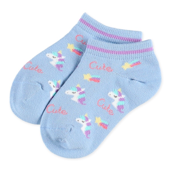 3足組キッズローカットソックス（ユニコーン）