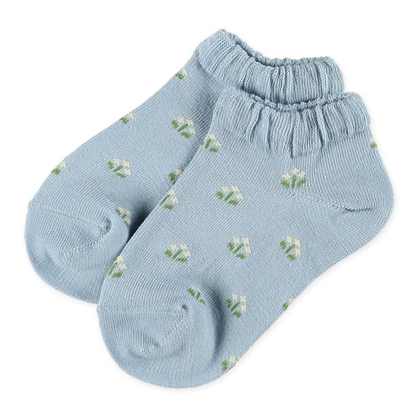 3足組キッズローカットソックス（花）