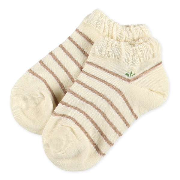 3足組キッズローカットソックス（花）