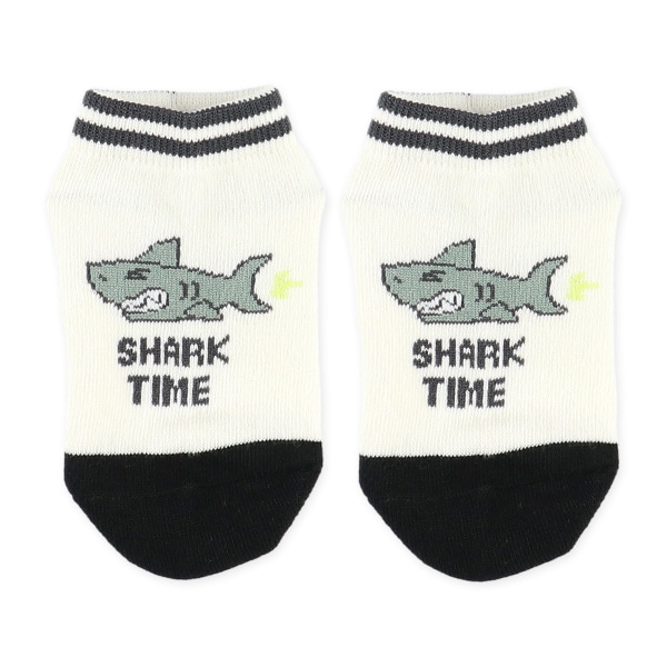3足組キッズローカットソックス（サメ）