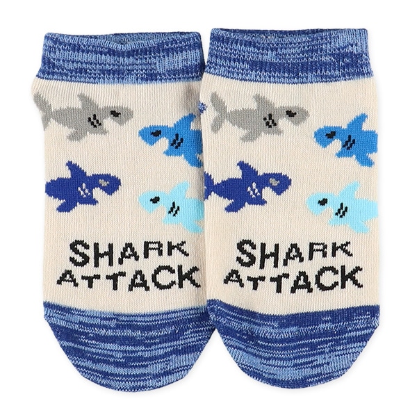 3足組キッズローカットソックス（サメ）