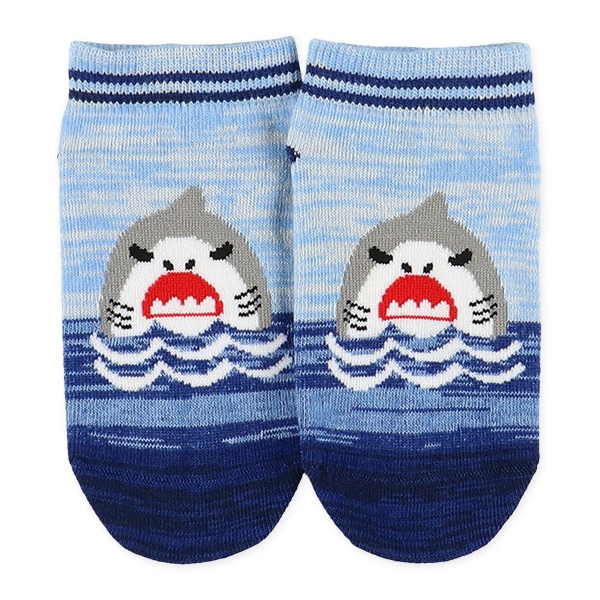 3足組キッズローカットソックス（サメ）
