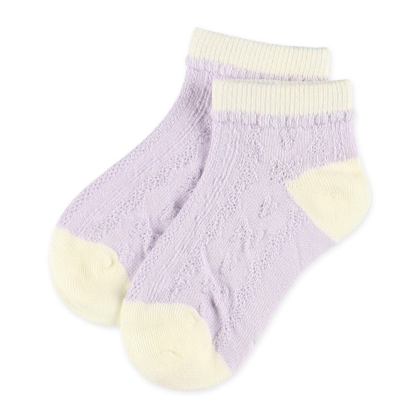 3足組キッズローカットソックス（シアー・ピコット）