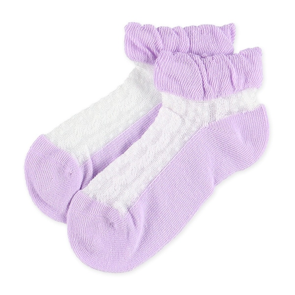 3足組キッズローカットソックス（シアー・ピコット）