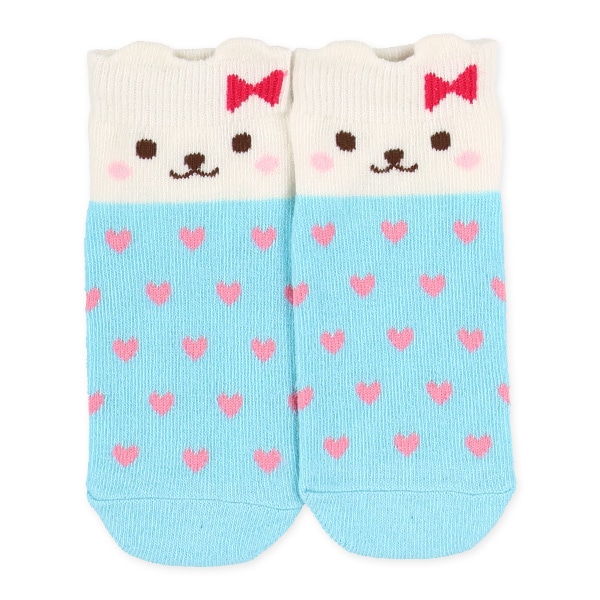 3足組キッズローカットソックス（うさぎ耳）