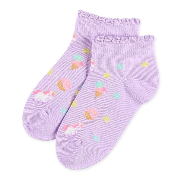 3足組キッズローカットソックス（ユニコーン）
