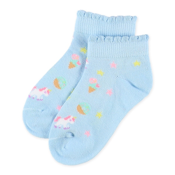 3足組キッズローカットソックス（ユニコーン）
