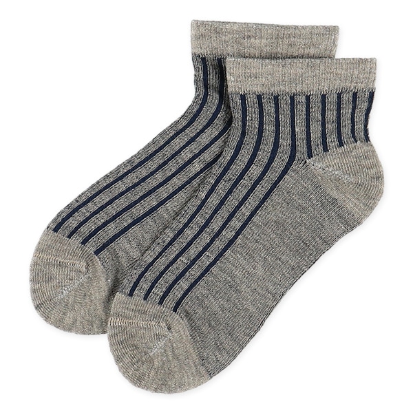 3足組キッズローカットソックス（裏糸配色）