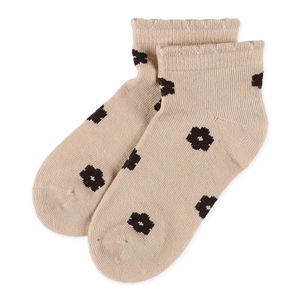 3足組キッズローカットソックス（花柄）