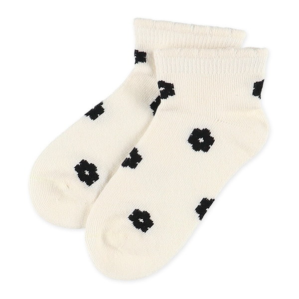 3足組キッズローカットソックス（花柄）