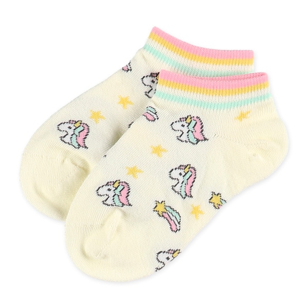 3足組キッズローカットソックス（ユニコーン）