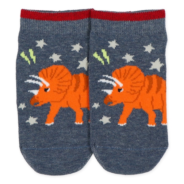 3足組キッズローカットソックス（恐竜）