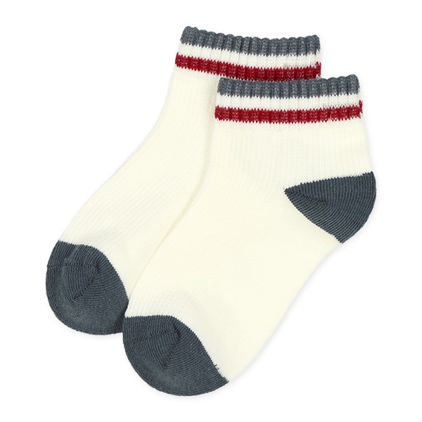 3足組キッズローカットソックス（サポートゴム）