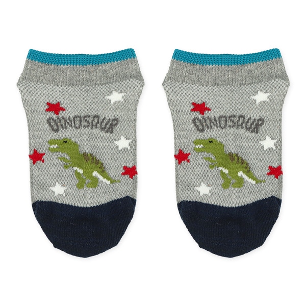 3足組キッズローカットソックス（恐竜）