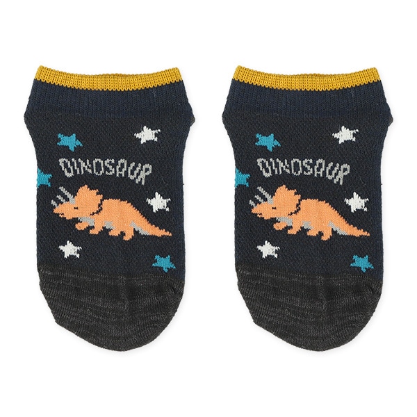 3足組キッズローカットソックス（恐竜）