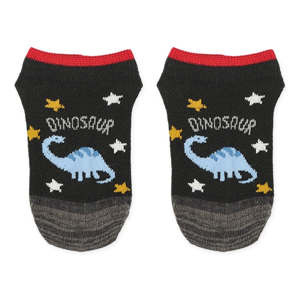 3足組キッズローカットソックス（恐竜）