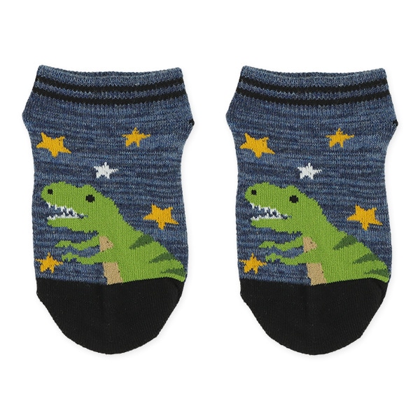 3足組キッズローカットソックス（恐竜）