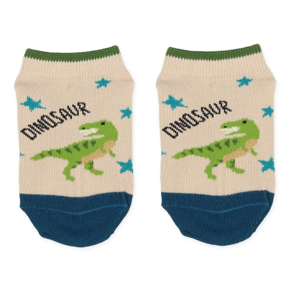 3足組キッズローカットソックス（恐竜）